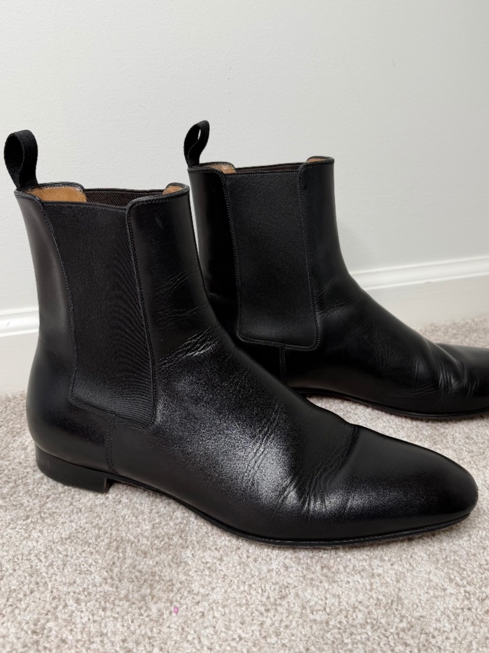 Christian Louboutin Paris Chelsea Roadie Black Leather Men’s Boots 43.5 10.5